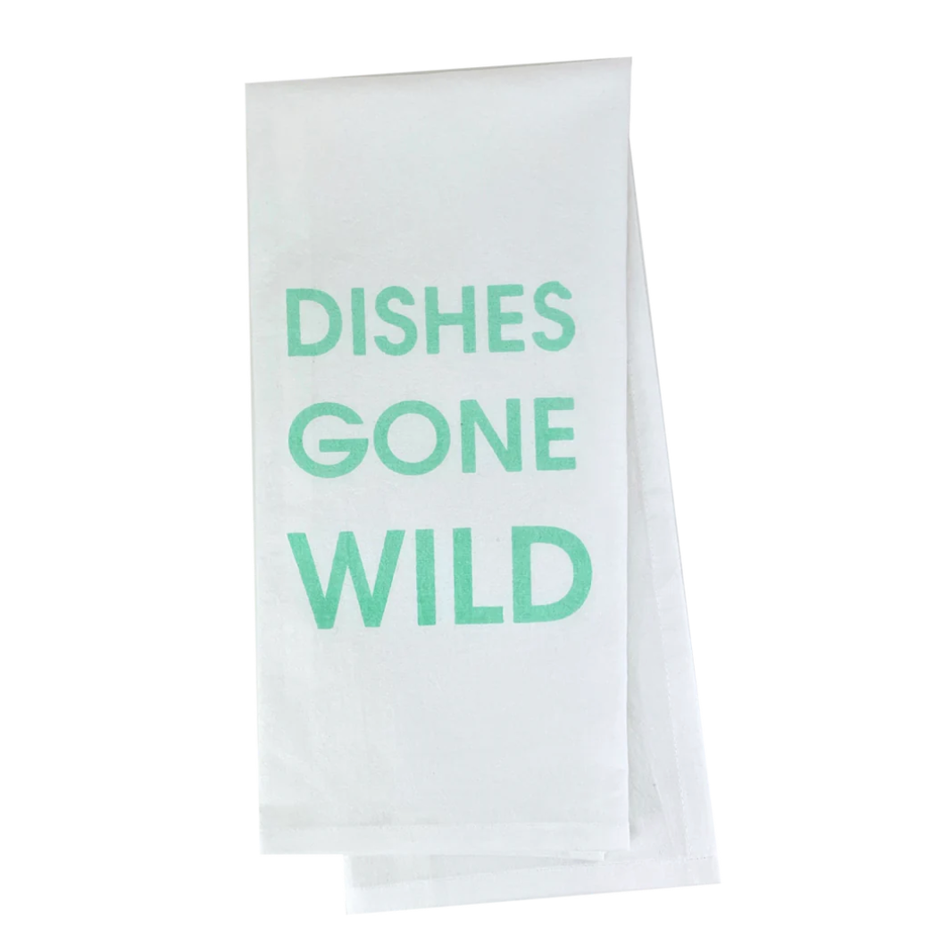 Dishes Gone Wild Tea Towel