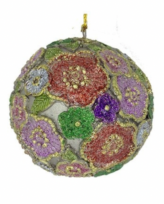 Beaded Petal Ball Ornament