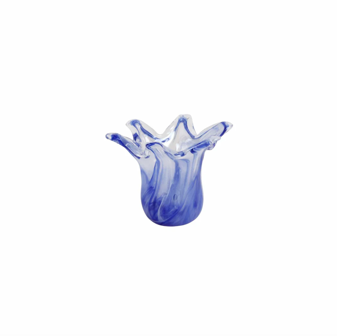 Onda Glass Petite Vase - Blue