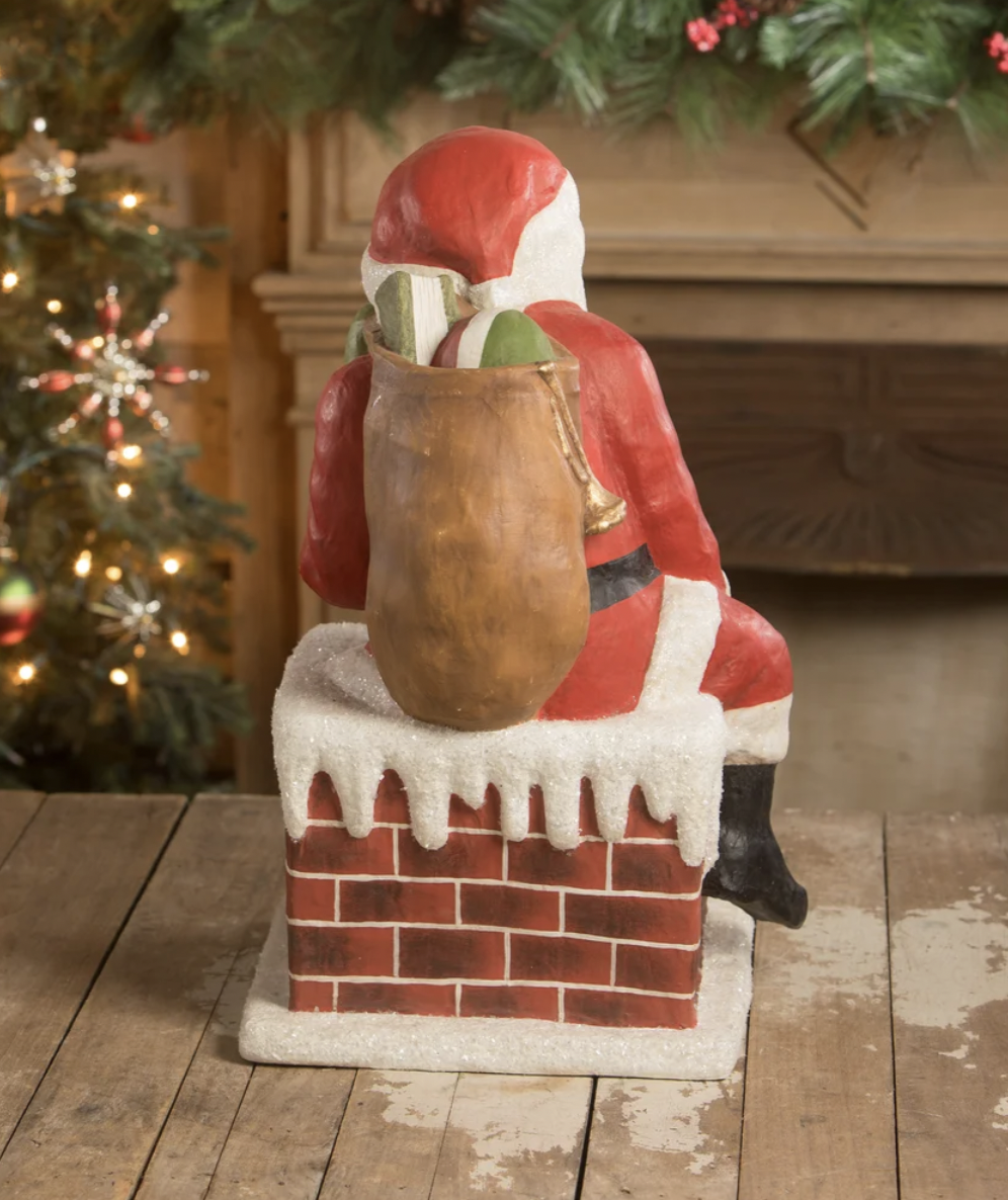 Traditional Santa Down Chimney