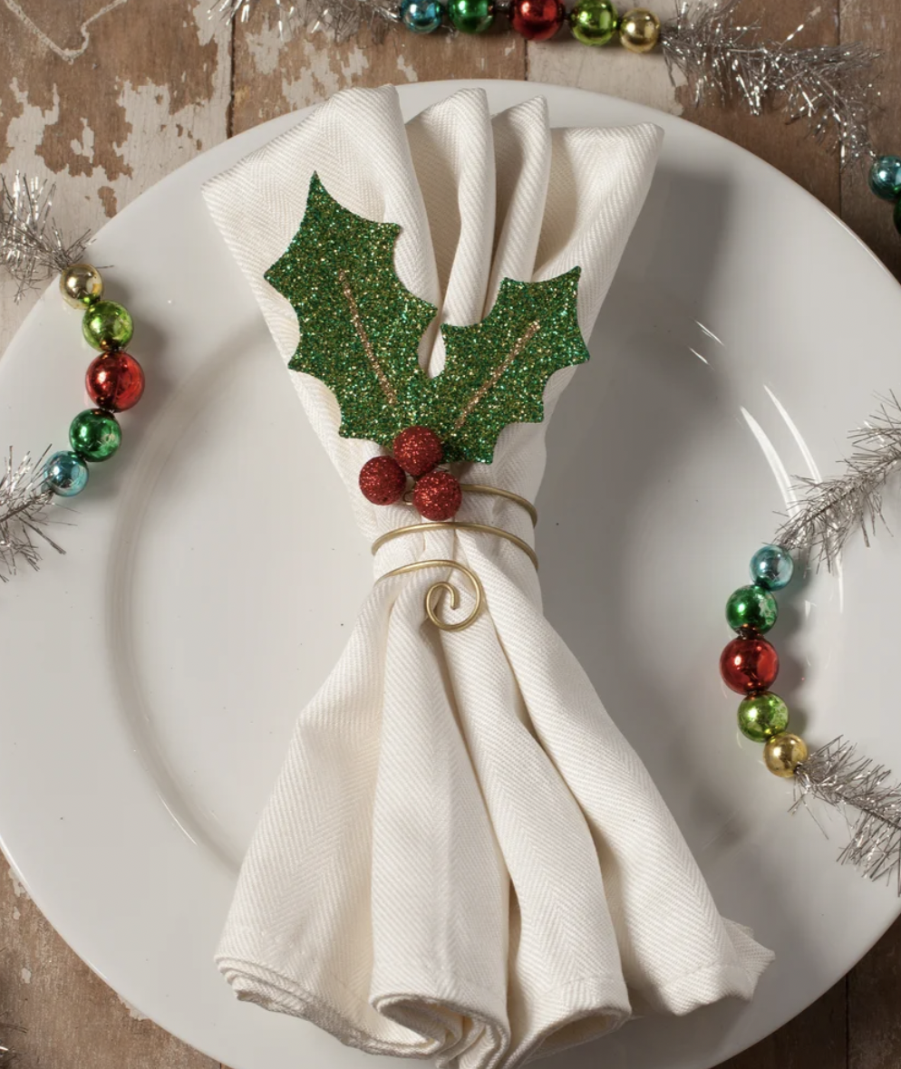 Holly Leaf Napkin Ring