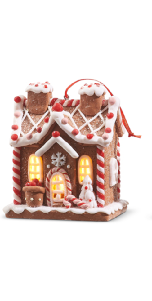 Lighted Small Gingerbread House