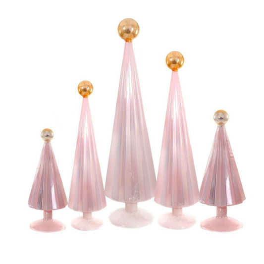 Light Pink & Gold Pleated Trees