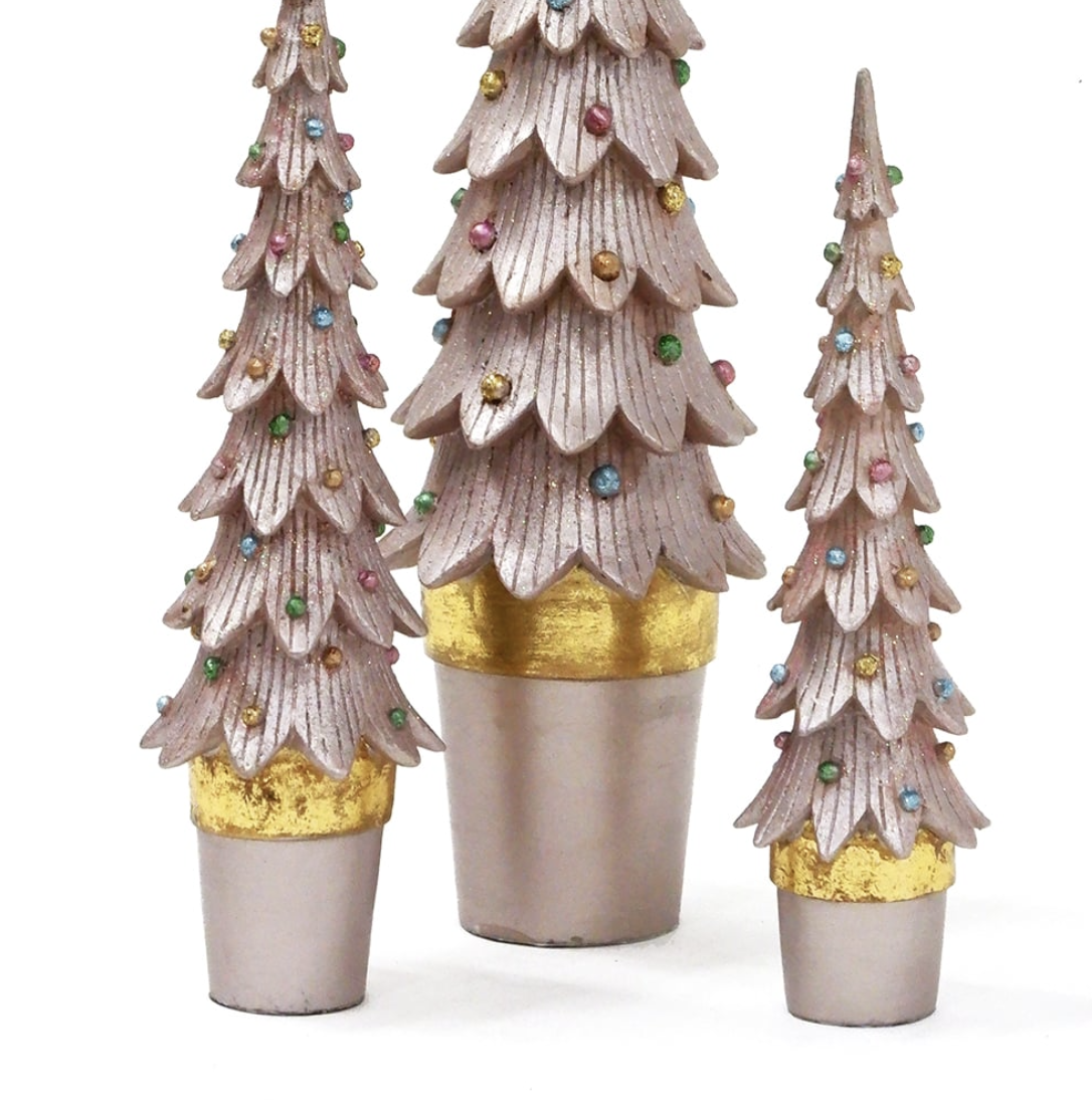 Pink Slim Tannenbaum Cone Tree