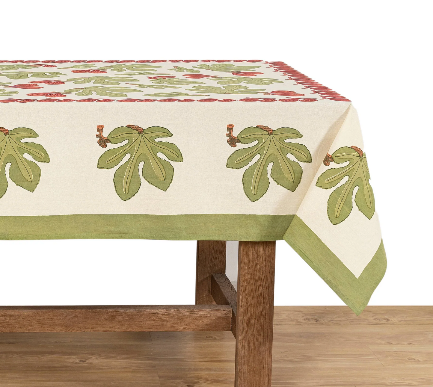 Fig Red & Green French Tablecloth + Napkins