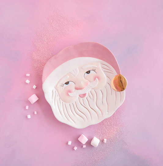 Papa Noel Pink Cookie Platter