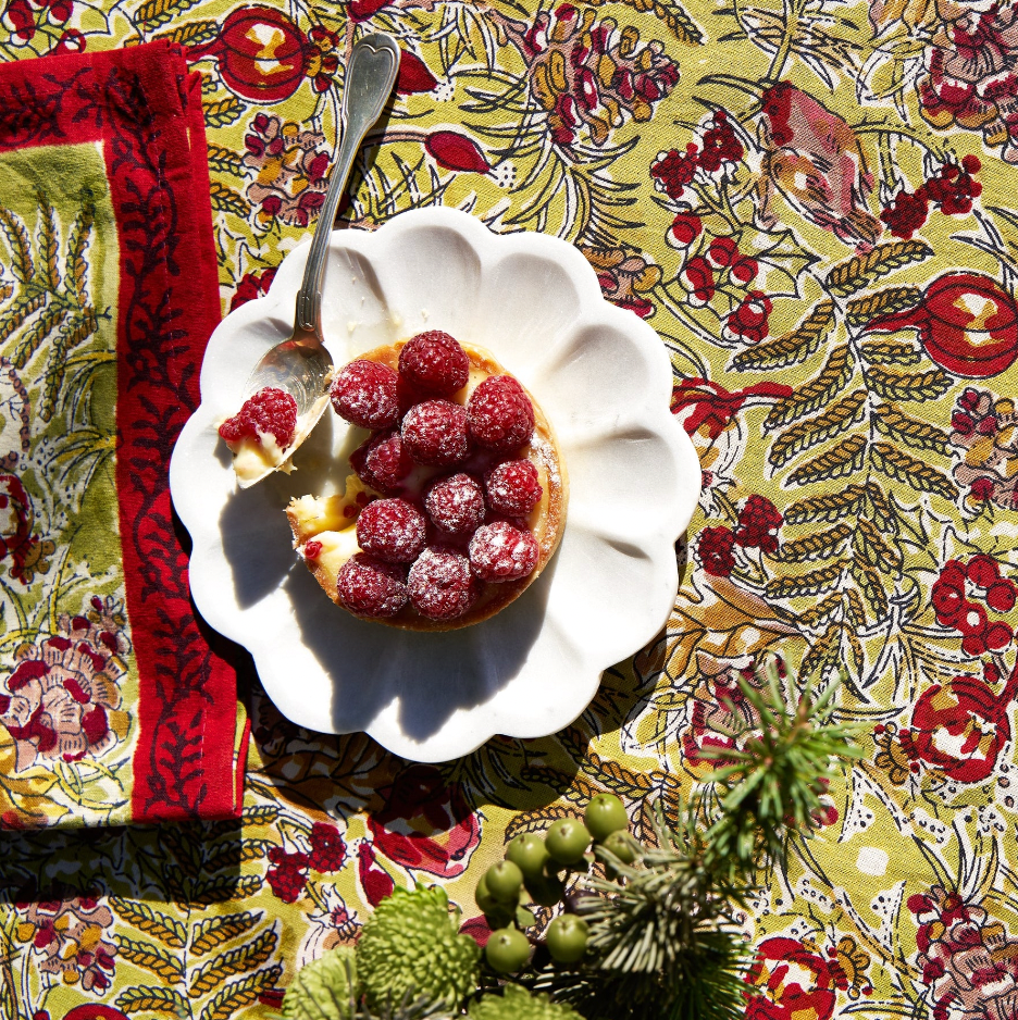 Winter Garden French Tablecloth + Napkins