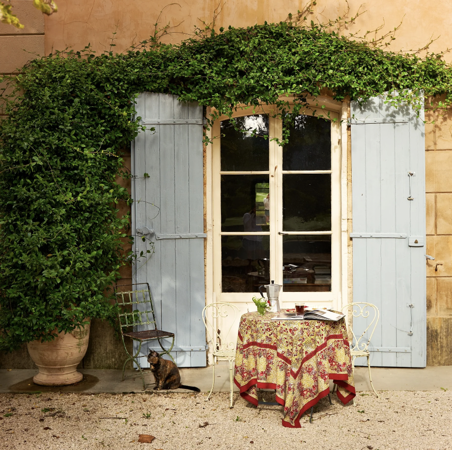 Winter Garden French Tablecloth + Napkins