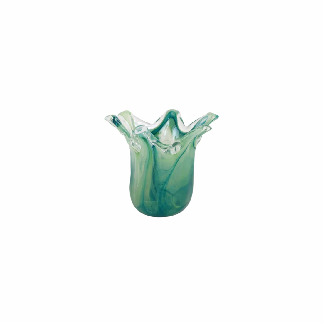 Onda Glass Petite Vase - Green