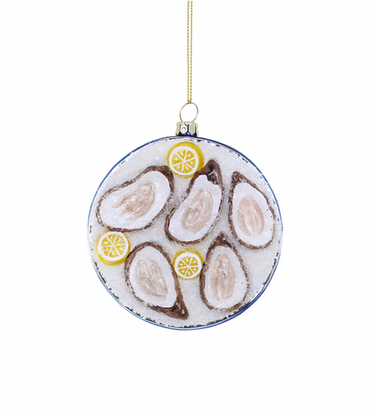 Plated Oysters on Ice Ornament