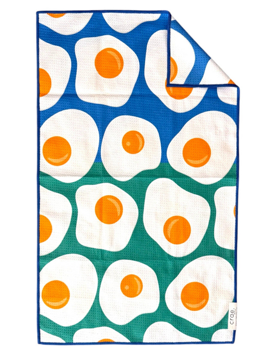 Over Easy Double Sided Tea Towel