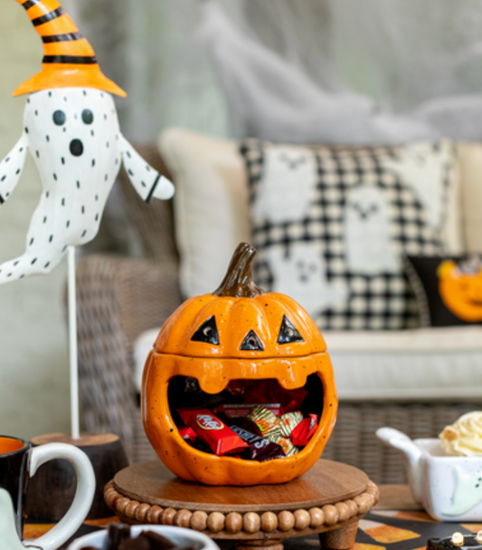 Jack-O-Lantern Open Mouth Candy Container