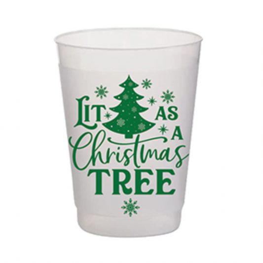 Lit As A Christmas Tree Reusable Cupstack