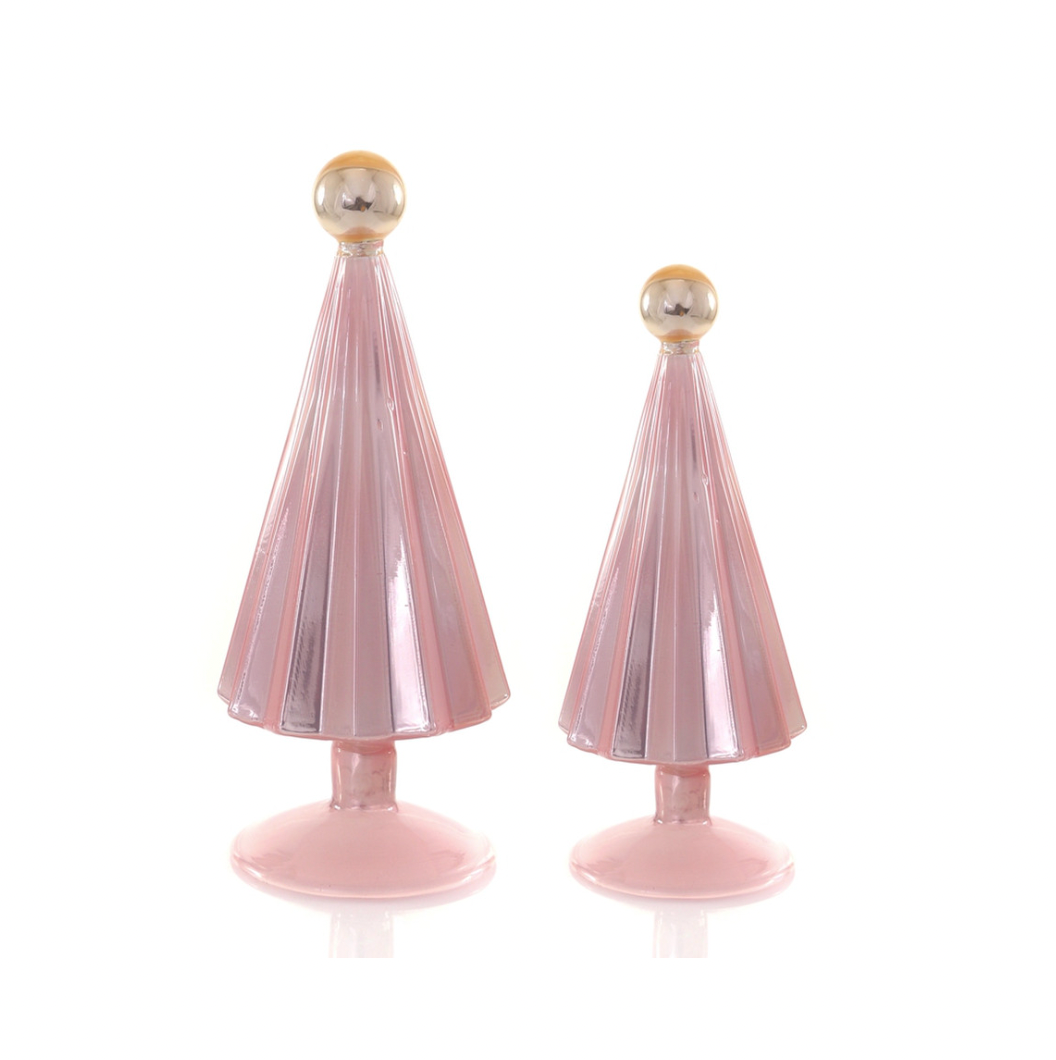 Light Pink & Gold Pleated Trees