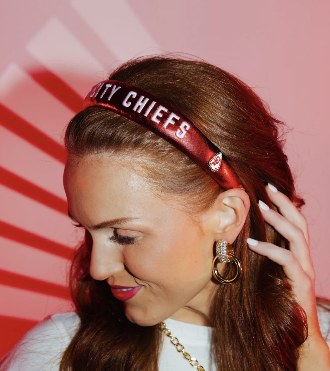 Kansas City Chiefs Thin Embroidered Headband