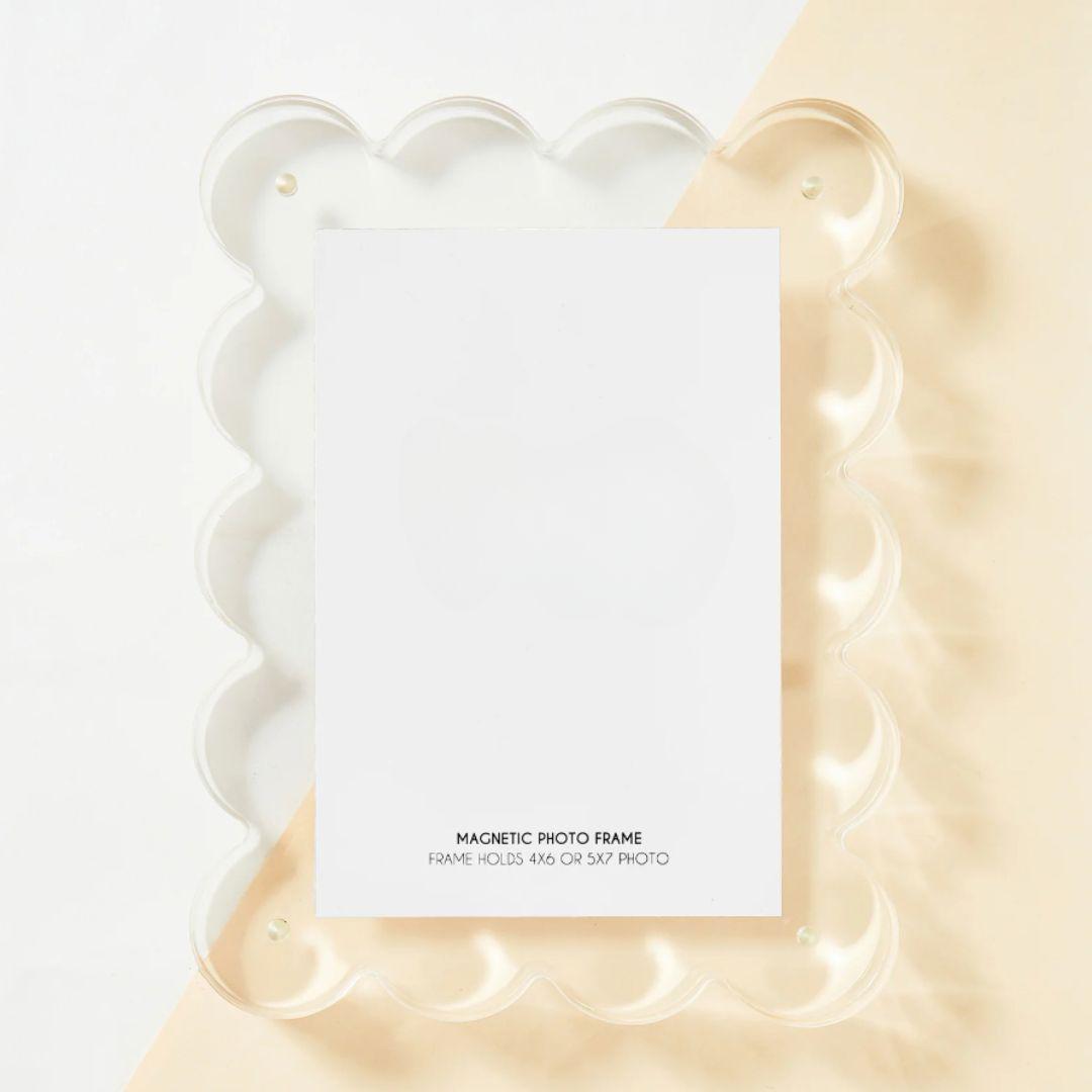 Clear Acrylic Scalloped Picture Frame