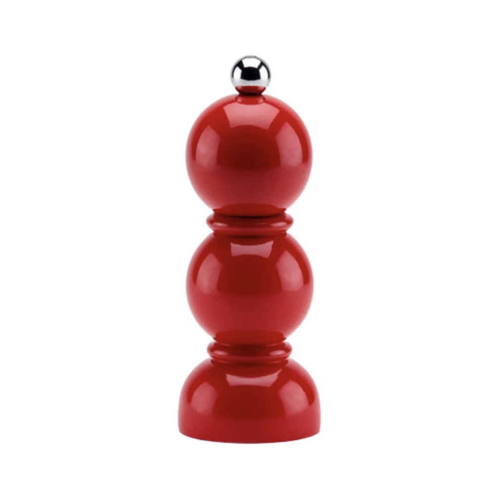 Red Mini Bob Salt or Pepper Mill