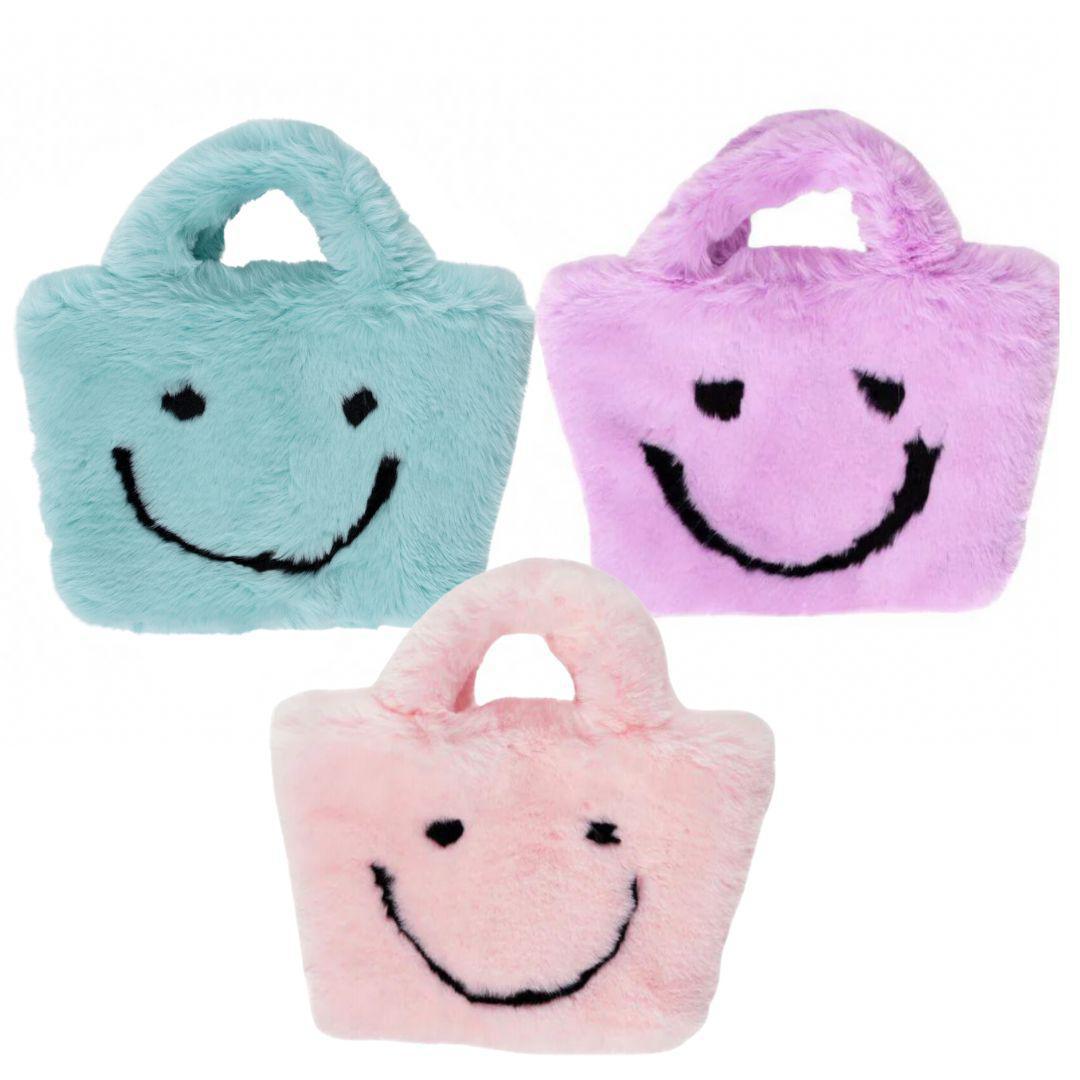 Fuzzy Smiley Face Purse