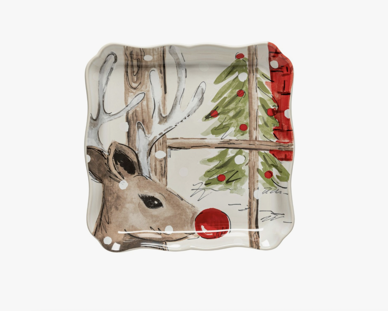 Deer Friends Square Tray