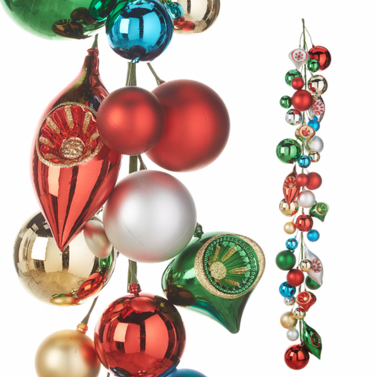 Vintage Ball Ornament Garland