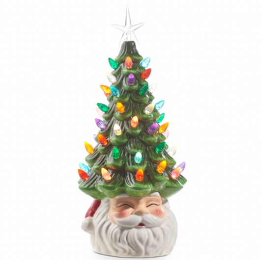 Vintage Santa Lighted Tree