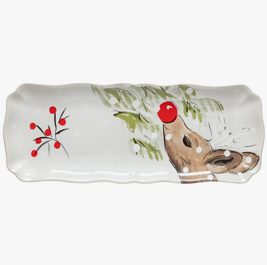 Deer Friends Rectangular Platter