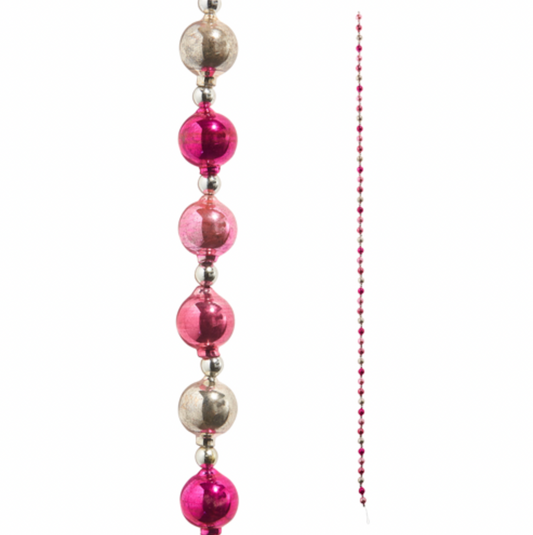 Pink & Silver Ball Garland