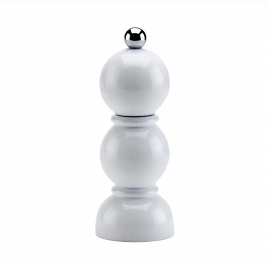 White Mini Bob Salt or Pepper Mill