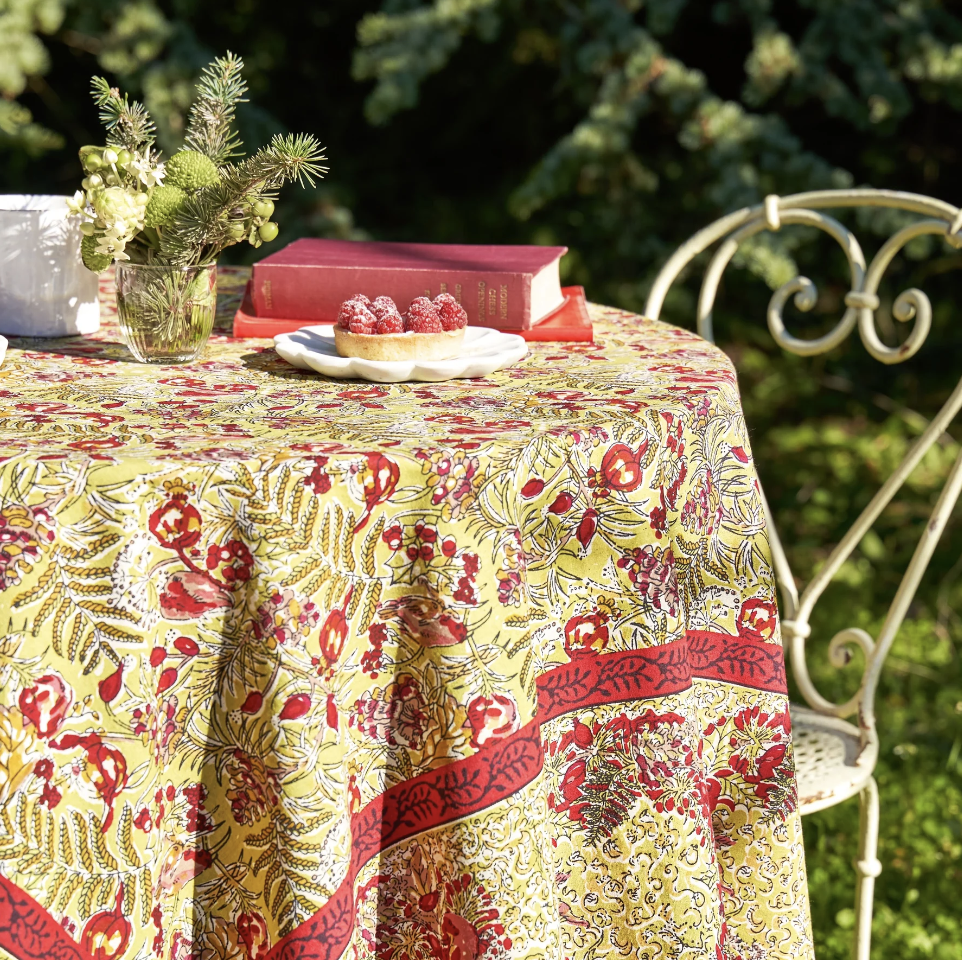 Winter Garden French Tablecloth + Napkins