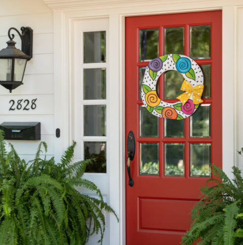 Flower Wreath Door Hanger