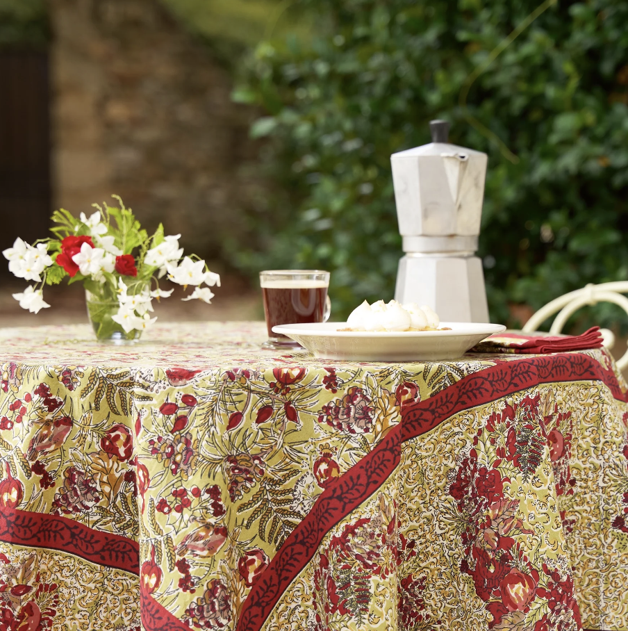 Winter Garden French Tablecloth + Napkins