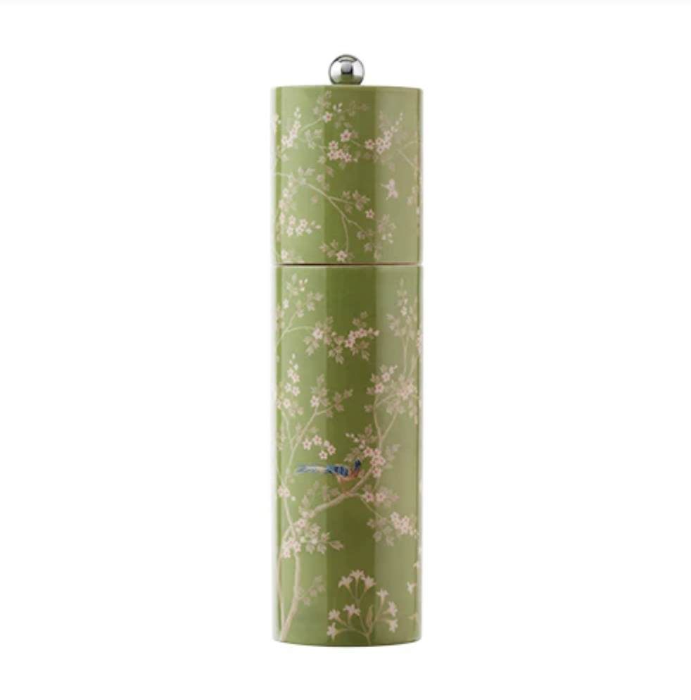 Green Chinoiserie Salt or Pepper Mill