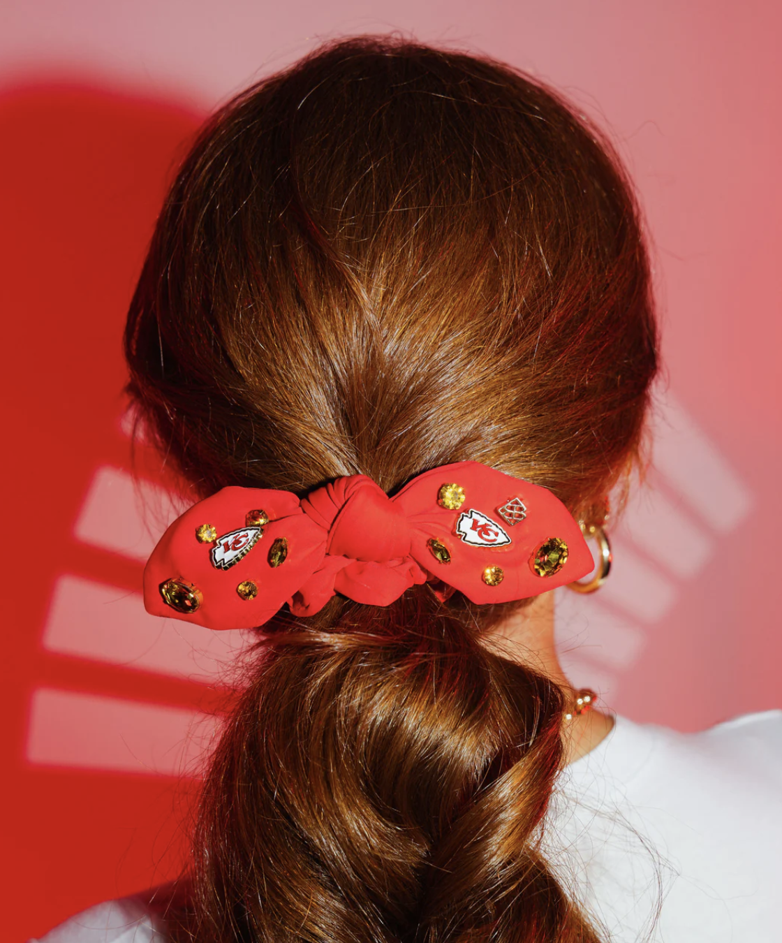 Kansas City Chiefs Red Bow Scrunchie